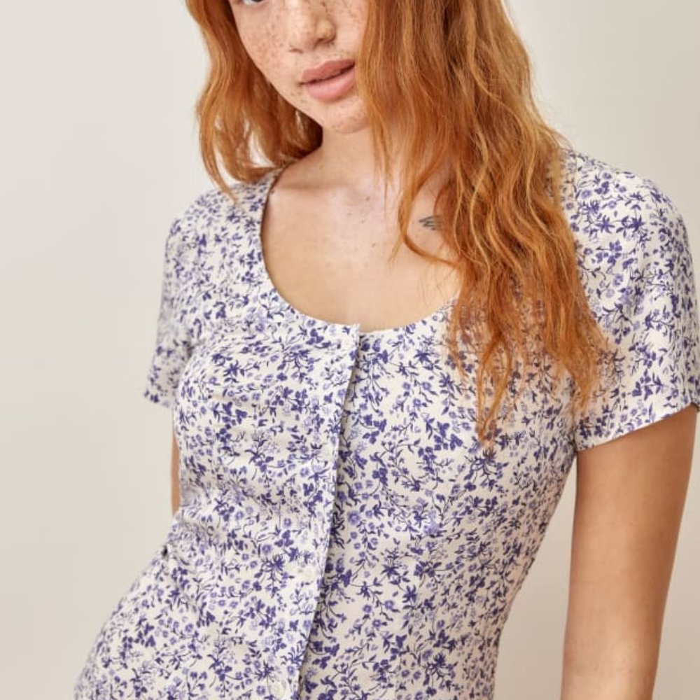 REFORMATION MARGEAUX DRESS - JOHANNA - SIZE 4 - Picture 2 of 11